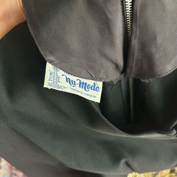 Nu-Mode Vintage 70’s Black and Gold Long Sleeve Dress Small - Picture 14 of 16